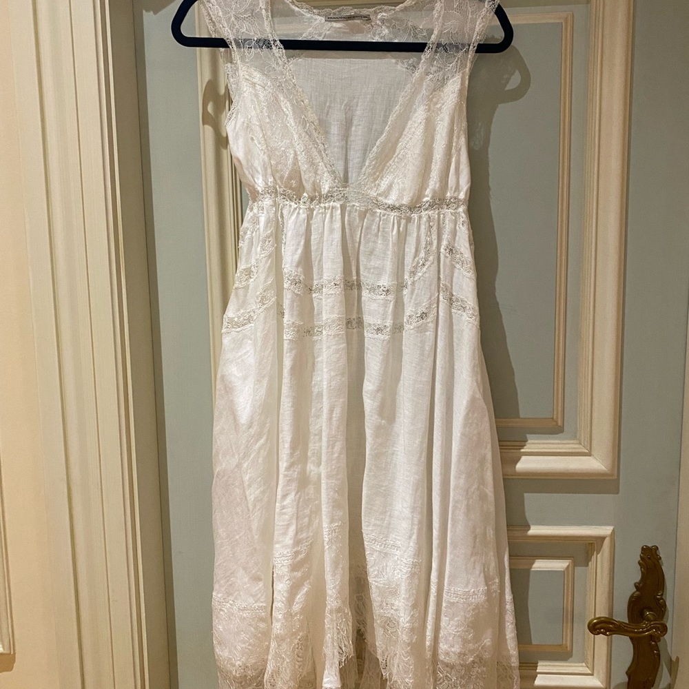 Ermanno Scervino baby doll white lace dress